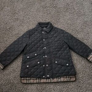 Girls quilted Burberry jacket size 8